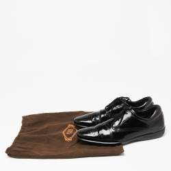 Pre Owned Tod's Black Patent Brouge Leather Lace Up Derby Size 39.5