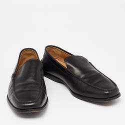 Tod's Black Leather Slip On Loafers Size  40