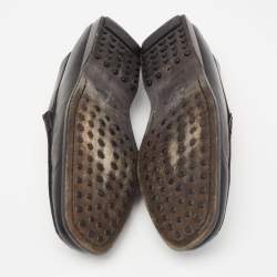Tod's Black Leather Slip On Loafers Size  40