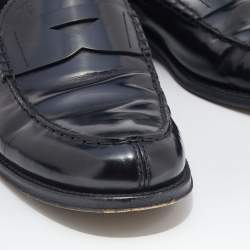 مملوكة مسبقًا حذاء لوفرز تودز سليب أون جلد أسود مقاس 42.5