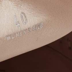 مملوكة مسبقًا Tod's Cream Leather And Sequin Embellished Espadrille Loafers Size 40