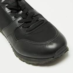 Tod's Black Leather, Nylon and Mesh Low-Top Sneakers Size 41.5