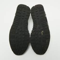 Tod's Black Leather, Nylon and Mesh Low-Top Sneakers Size 41.5