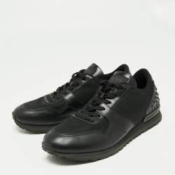 Tod's Black Leather, Nylon and Mesh Low-Top Sneakers Size 41.5