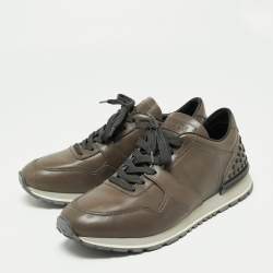 Pre Owned حذاء رياضي تودز جلد رصاصي  بعنق منخفض مقاس 42