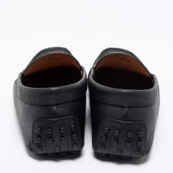 Pre Owned Tod's Black Leather Penny Loafers Size 41 