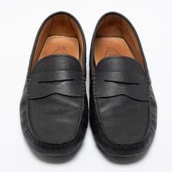 Pre Owned Tod's Black Leather Penny Loafers Size 41 