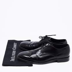 Pre Owned حذاء أوكسفورد تودز جلد أسود برباط مقاس 42