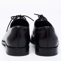 Pre Owned حذاء أوكسفورد تودز جلد أسود برباط مقاس 42