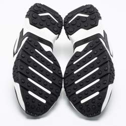 Pre Owned حذاء رياضي تودز أكتيف سبورتي شبكة وجلد أبيض/أسود مقاس 44