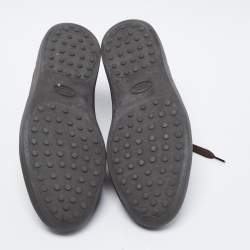 Tod's Brown Nubuck Leather Lace Up Sneakers Size 41