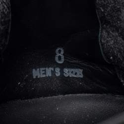 Pre Owned حذاء لوفرز تودز جومينو دريفر جلد وفلت رصاصي/أسود مقاس 42