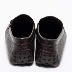 Pre Owned حذاء لوفرز تودز جلد بني سليب أون مقاس 41.5