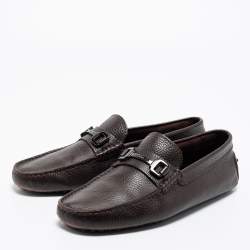 Pre Owned حذاء لوفرز تودز جلد بني سليب أون مقاس 41.5