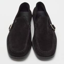 Pre Owned حذاء لوفرز تودز دريفر سويدي أسود بإبزيم مقاس 42