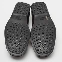 Pre Owned حذاء لوفرز تودز دريفر سويدي أسود بإبزيم مقاس 42