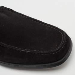 Pre Owned حذاء لوفرز تودز دريفر سويدي أسود بإبزيم مقاس 42