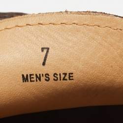 Pre Owned Tod's Brown Leather Buckle Slip-On Loafers Size 41