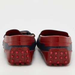 Pre Owned Tod's For Ferrari Black Leather Slip On Loafers Size 42.5