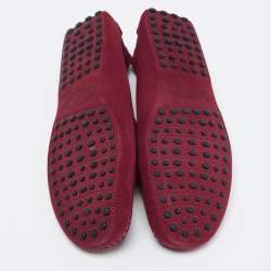 Pre Owned حذاء لوفرز تودز سويدي عنابي سليب أون مقاس 41