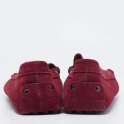 Pre Owned حذاء لوفرز تودز سويدي عنابي سليب أون مقاس 41