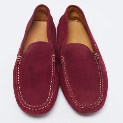 Pre Owned حذاء لوفرز تودز سويدي عنابي سليب أون مقاس 41