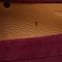 Pre Owned حذاء لوفرز تودز سويدي عنابي سليب أون مقاس 41