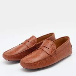 Pre Owned Tod's Brown Leather Loafers Size 42.5