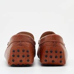Pre Owned Tod's Brown Leather Loafers Size 42.5