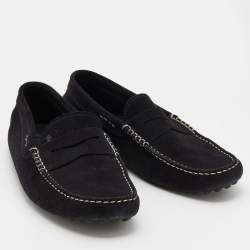 Pre Owned Tod's Black Suede Loafers Size 42