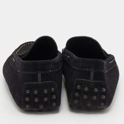 Pre Owned Tod's Black Suede Loafers Size 42