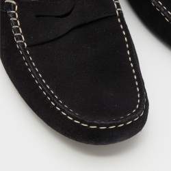 Pre Owned Tod's Black Suede Loafers Size 42