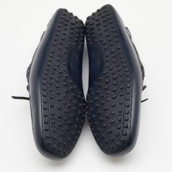 Pre Owned Tod's For Ferrari Navy Blue Gommino Driving Loafers Size 44