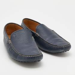 Tod's Blue Leather Slip On Loafers Size 41.5