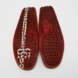 مملوكة مسبقًا Tod's Brown Suede Ferrari Loafers Size 42