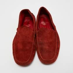 مملوكة مسبقًا Tod's Brown Suede Ferrari Loafers Size 42