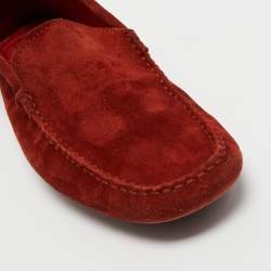 مملوكة مسبقًا Tod's Brown Suede Ferrari Loafers Size 42