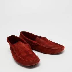 مملوكة مسبقًا Tod's Brown Suede Ferrari Loafers Size 42