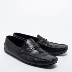 مملوكة مسبقًا Tod's Black Leather Slip On Loafers Size 46.5