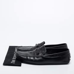 مملوكة مسبقًا Tod's Black Leather Slip On Loafers Size 46.5