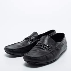 مملوكة مسبقًا Tod's Black Leather Slip On Loafers Size 46.5
