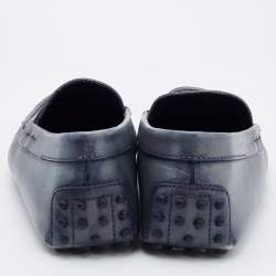 Tod's Grey Two-Tone Leather Slip On Loafers Size 40