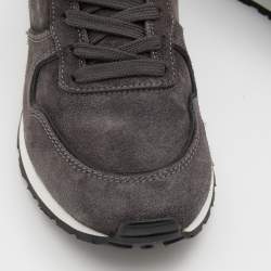 Pre Owned Tod's Grey Suede Low Top Sneakers Size 39.5