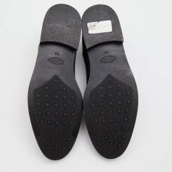 Pre Owned Tod's Black Leather Brogue Lace Up Oxfords Size 45 