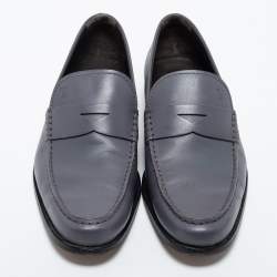 Pre Owned Tods Light Purple Leather Penny Loafers Size 42