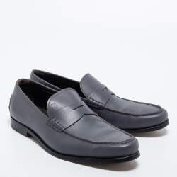 Pre Owned Tods Light Purple Leather Penny Loafers Size 42