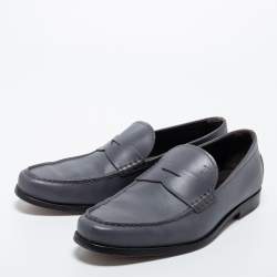 Pre Owned Tods Light Purple Leather Penny Loafers Size 42