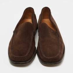 Pre Owned Tod's Brown Suede Slip On Loafers Size 40