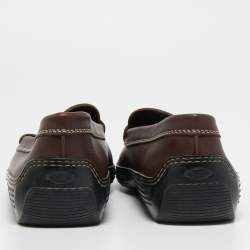 Tod's Dark Brown Leather Penny Loafers Size 41