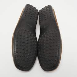 Pre Owned Tod's Brown Suede Penny Loafers Size 41.5